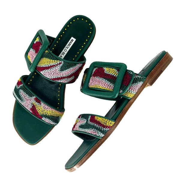 Manolo Blahnik Multicolor Sandals - Picture 14 of 14